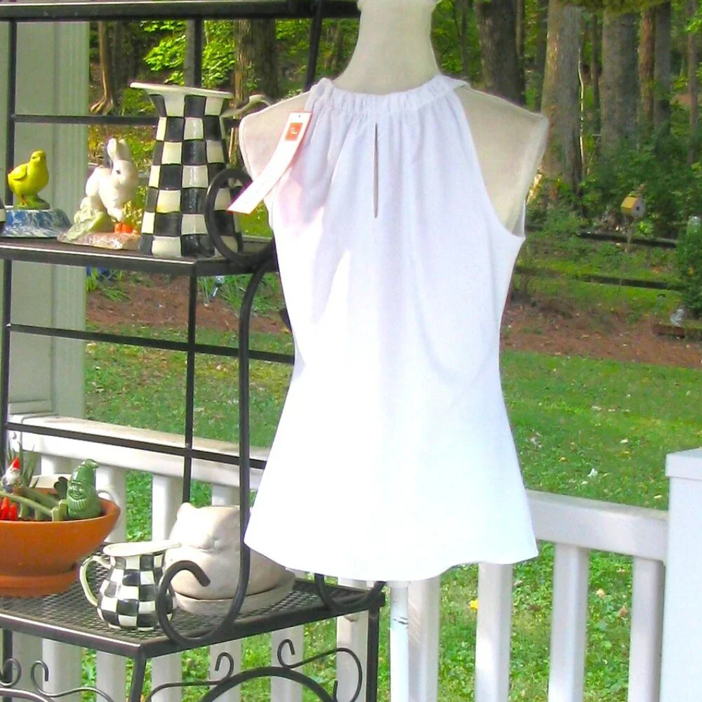 NWT Jude Connally Claire top shirt sleeveless pullover soft style Small luxury - Picture 7 of 7